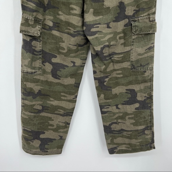 Sanctuary X Anthropologie Y2k 1990 Discoverer Linen Camouflage Cargo Pants - Picture 11 of 15